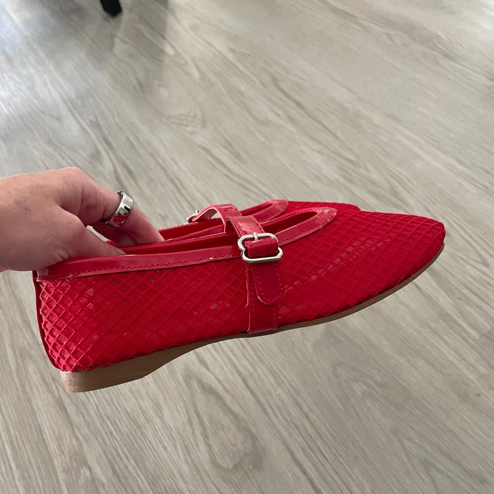 Red Mesh Flats ❤️💋🌹